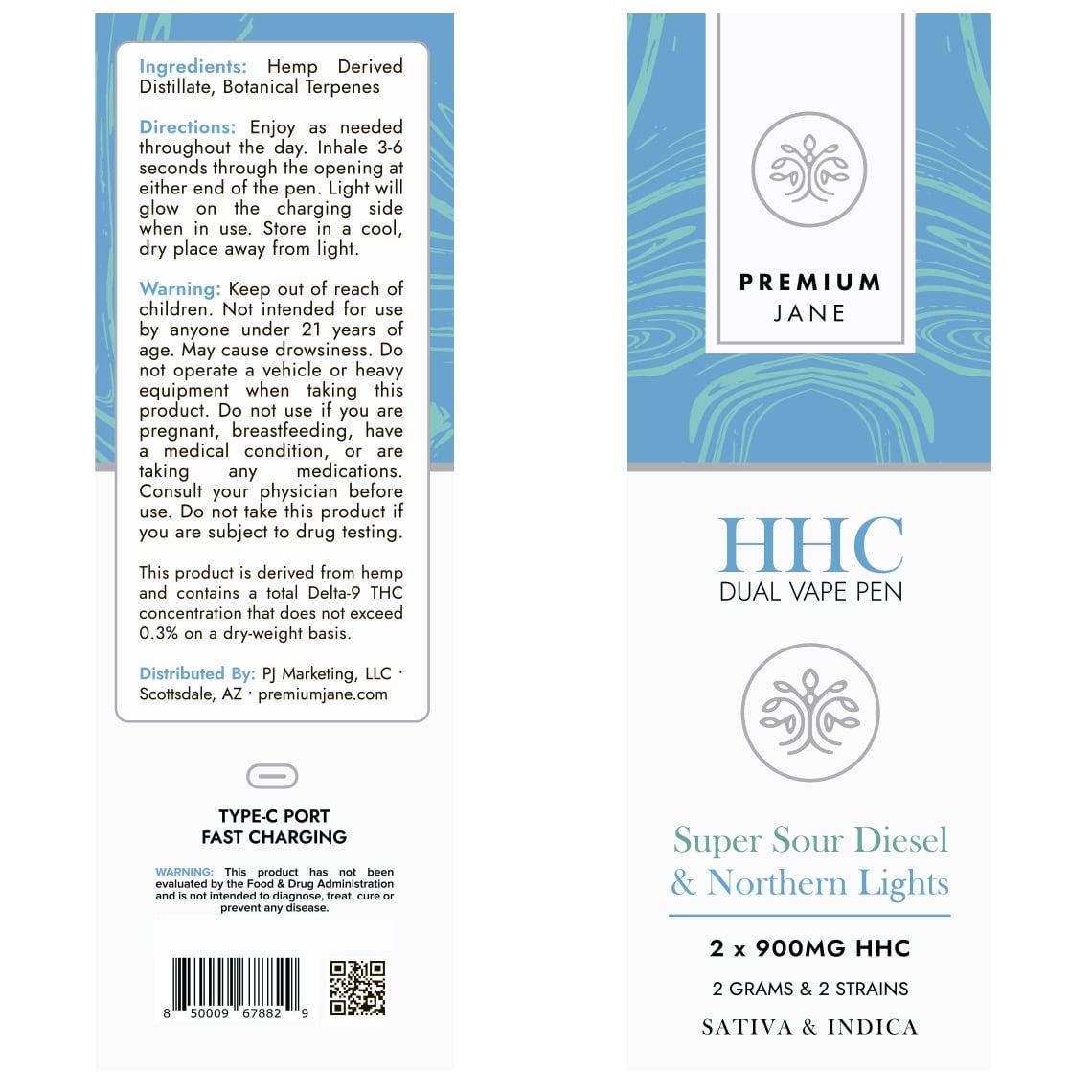 hhc dual vape label - preview